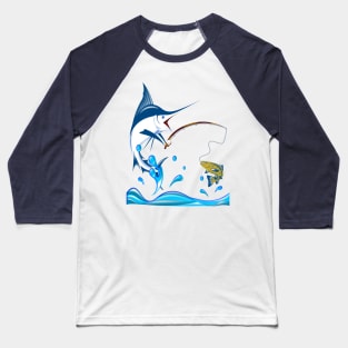 MARLIN FISHING TRIP Baseball T-Shirt